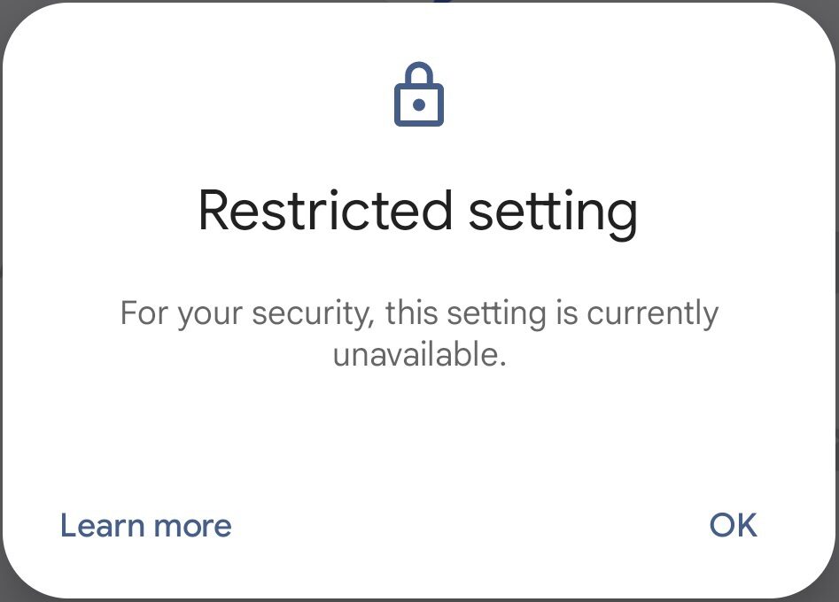 Restricted Settings